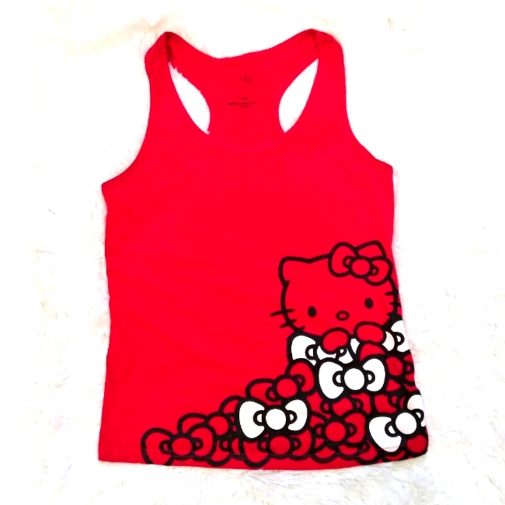 Hello Kitty Bows Cropped Red Tank Top